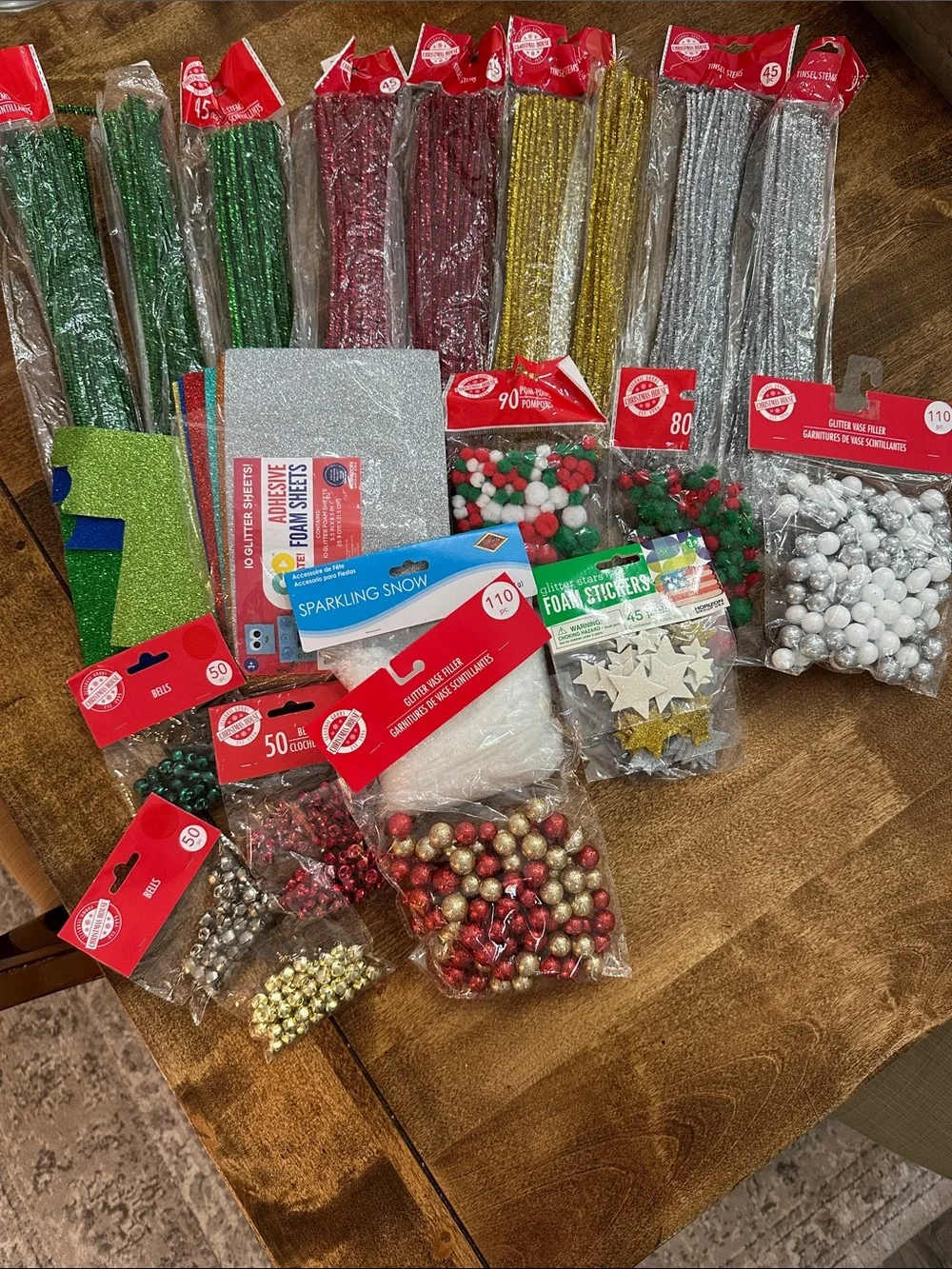 Holiday Craft Mix Pack – Assorted Red, Green, Gold, Silver Decorations